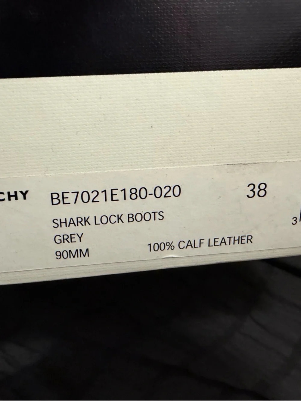 Givenchy Light Grey Shark Lock Boots - Picture 4 of 9